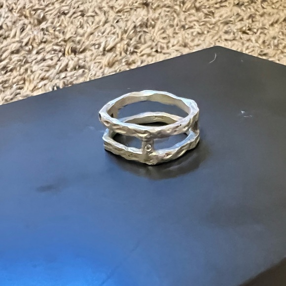 Saundra Messinger Sterling Silver and Diamond Ring - Picture 1 of 3
